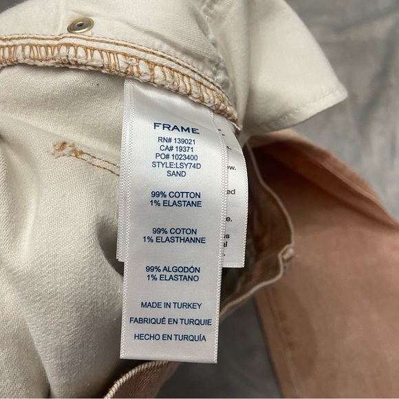 FRAME Le Sylvie Slender Straight-Leg Jeans Tan 21924 - Picture 9 of 15